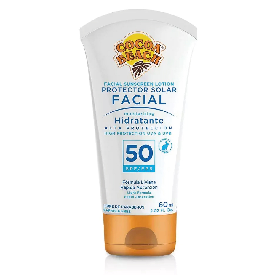 COCOA BEACH PROTECTOR SOLAR FACIAL FPS 50 X 60 ML.